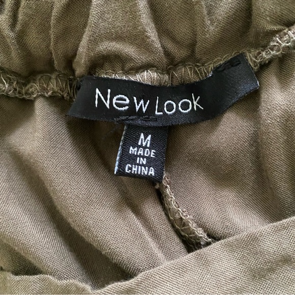 New Look Pants Women’s Medium Green Jogger Style Rayon Tapered, Front Pockets - Picture 3 of 9